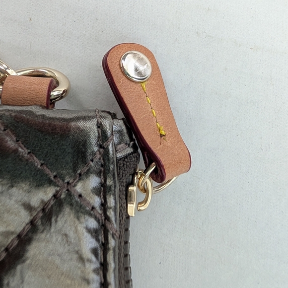 MZ Wallace Flat Metro Key Pouch Metallic Bronze - Picture 3 of 8